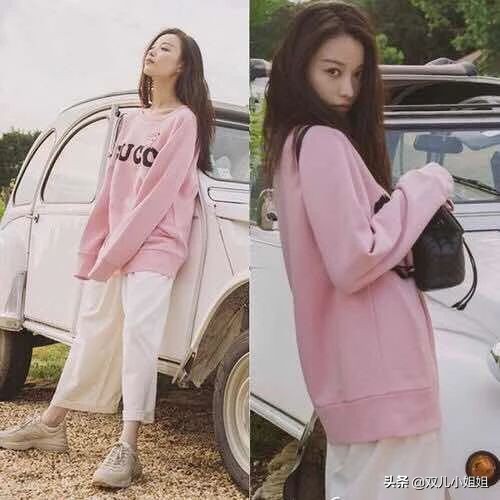 宽松版女款卫衣时尚款,秋冬时尚宽松卫衣冬