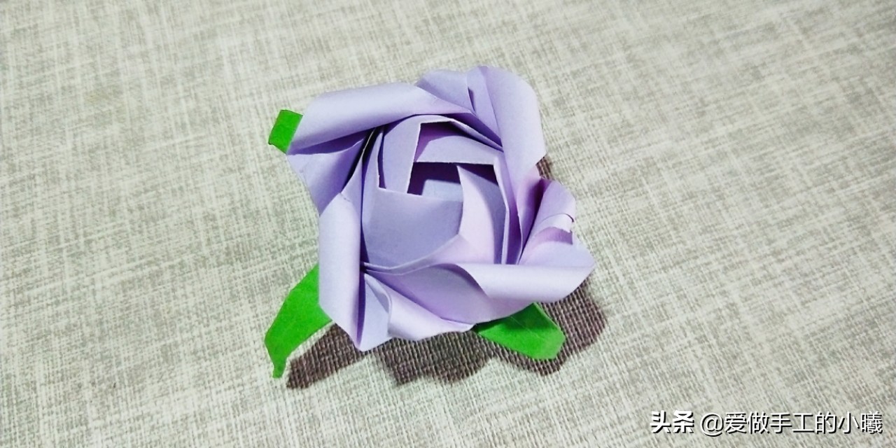 玫瑰花折纸怎么折才简单又好看,1-3岁幼儿折纸玫瑰花不用剪刀