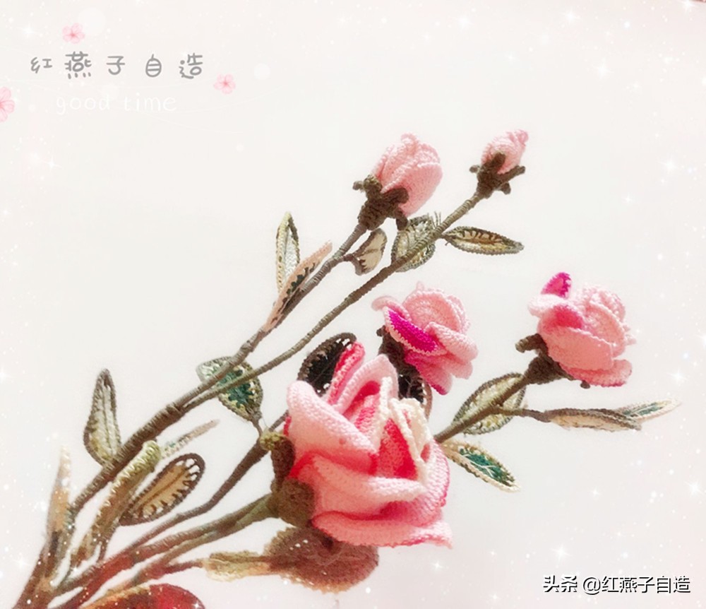 实用手工diy制作钩针花,diy手工花钩织