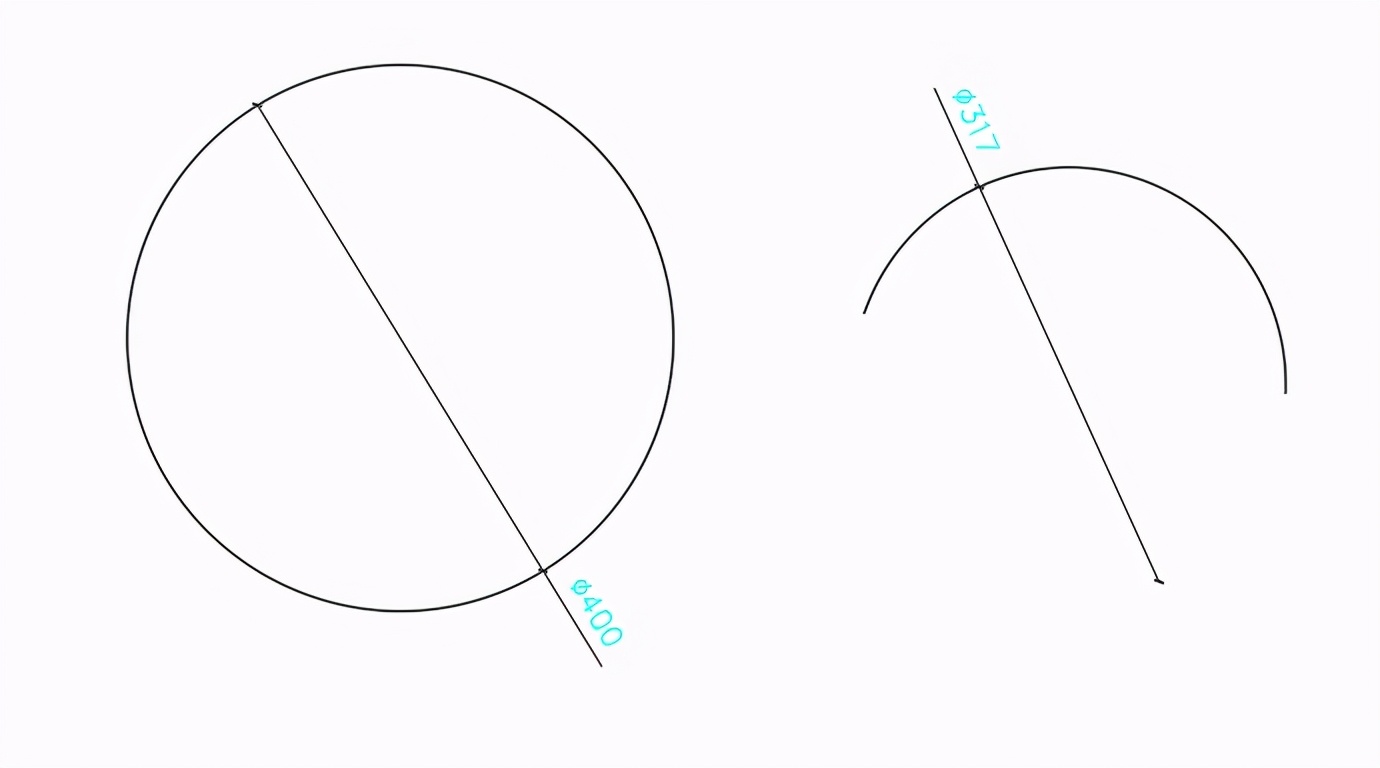 autocad直径标注,autocad直径标注怎么只有一半