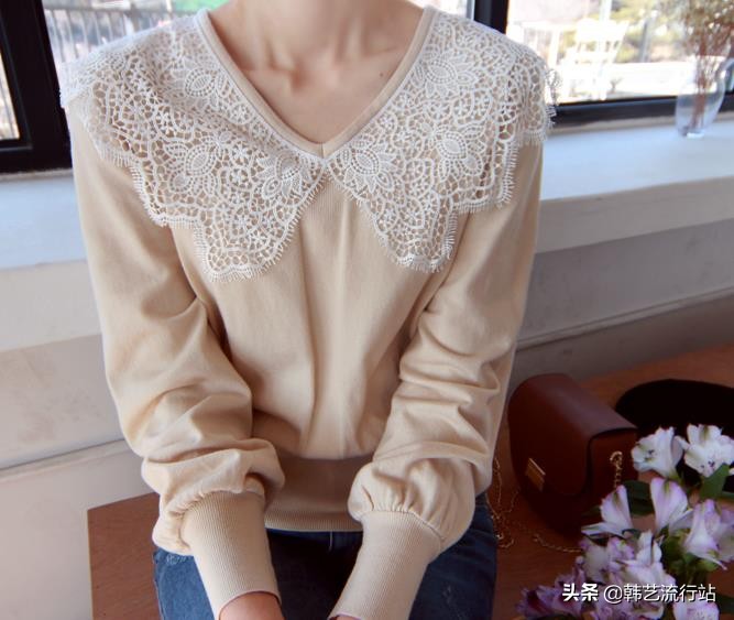 这个季节女穿什么衣服,早春款韩系温柔风蝴蝶结针织毛衣