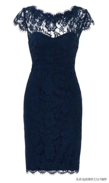 春天的手工白色蕾丝连衣裙,布艺蕾丝连衣裙