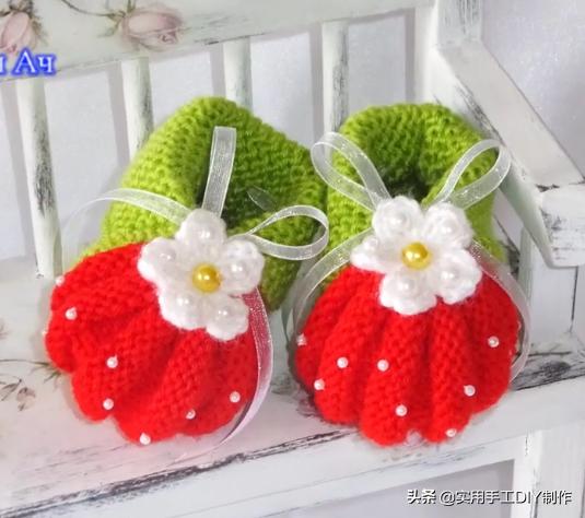 「针织作品」55款美美的蕾丝花朵宝宝鞋子，宝妈们不要错过哦
