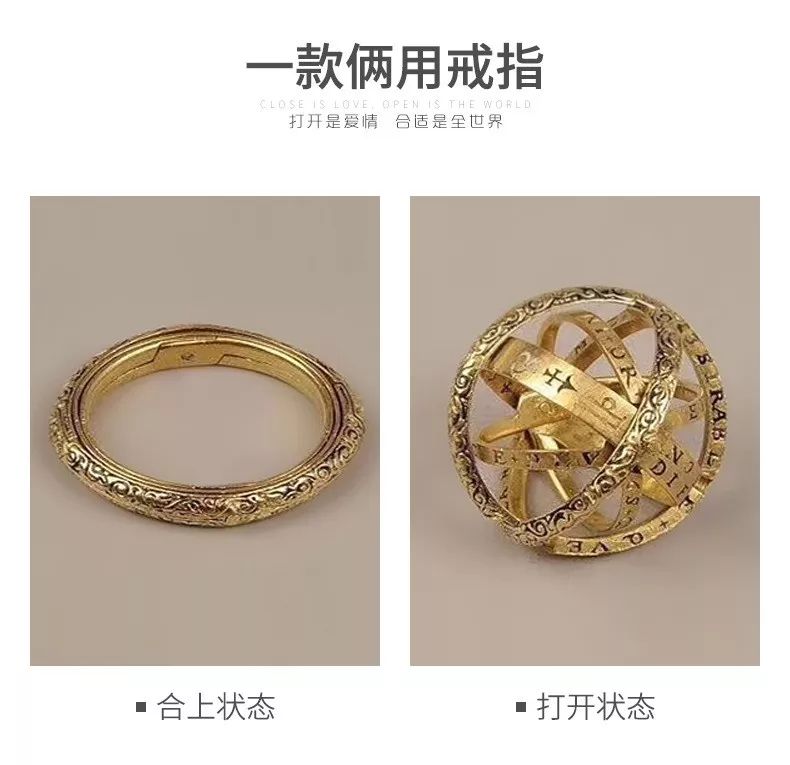 复古星空珠戒指 (天文戒指宇宙网红同款)