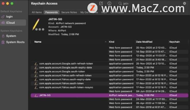 怎么通过mac地址查看wifi密码,如何在mac上查找我的iphone
