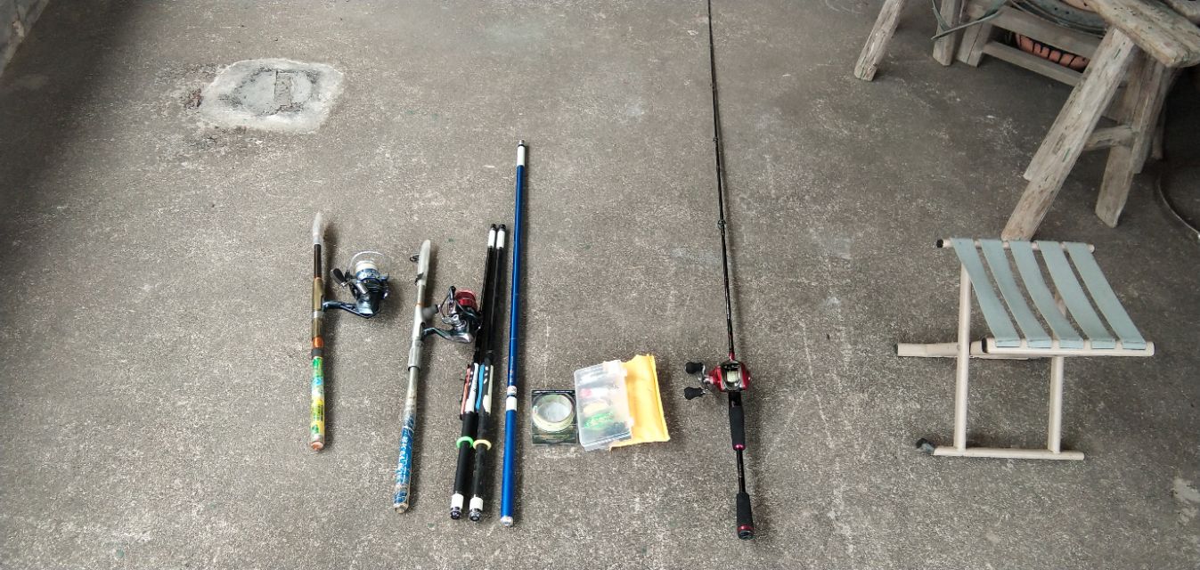 钓鱼工具拿出来凉凉，过两天出战！