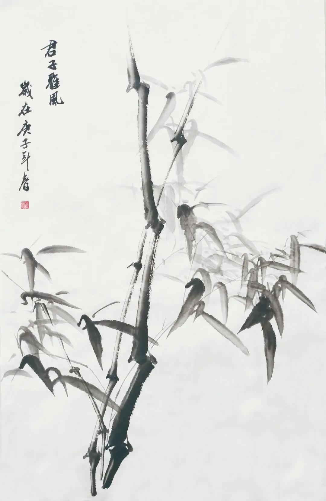 水墨淋漓中感悟竹的神韵与气节一一仁美学员作品展示