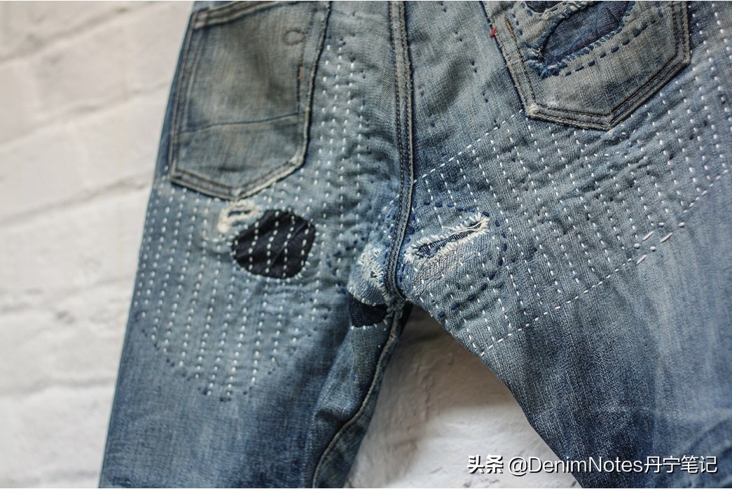 简单的缝纫加工活,破旧牛仔裤修补