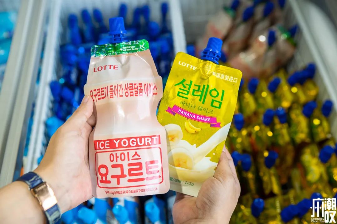 从韩国回来在超市买东西,从韩国进口商品