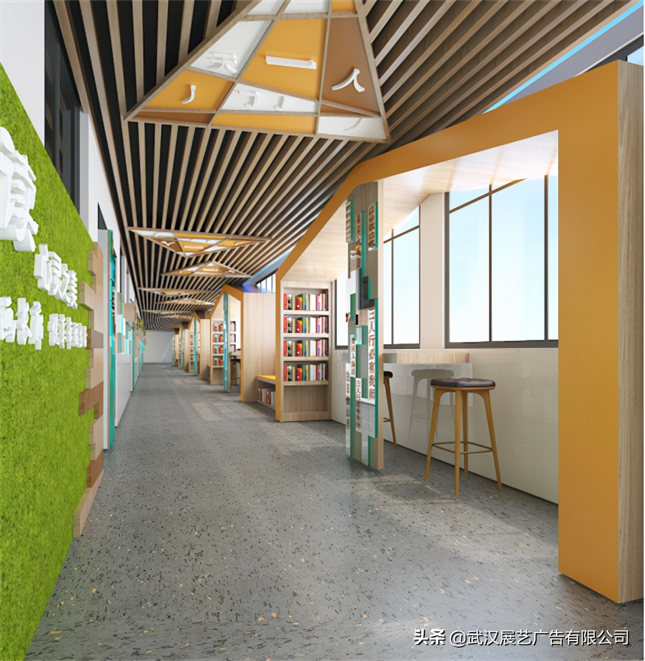 小学校园走廊设计效果图,高考教室走廊布置设计