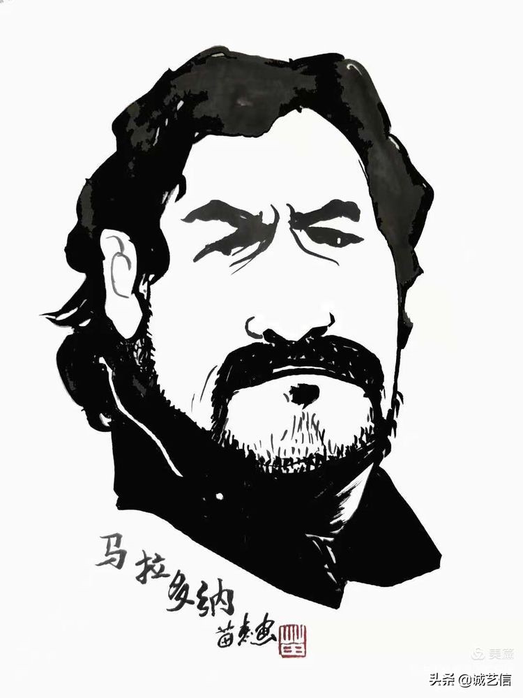 马拉多纳高清漫画壁纸,马拉多纳漫画