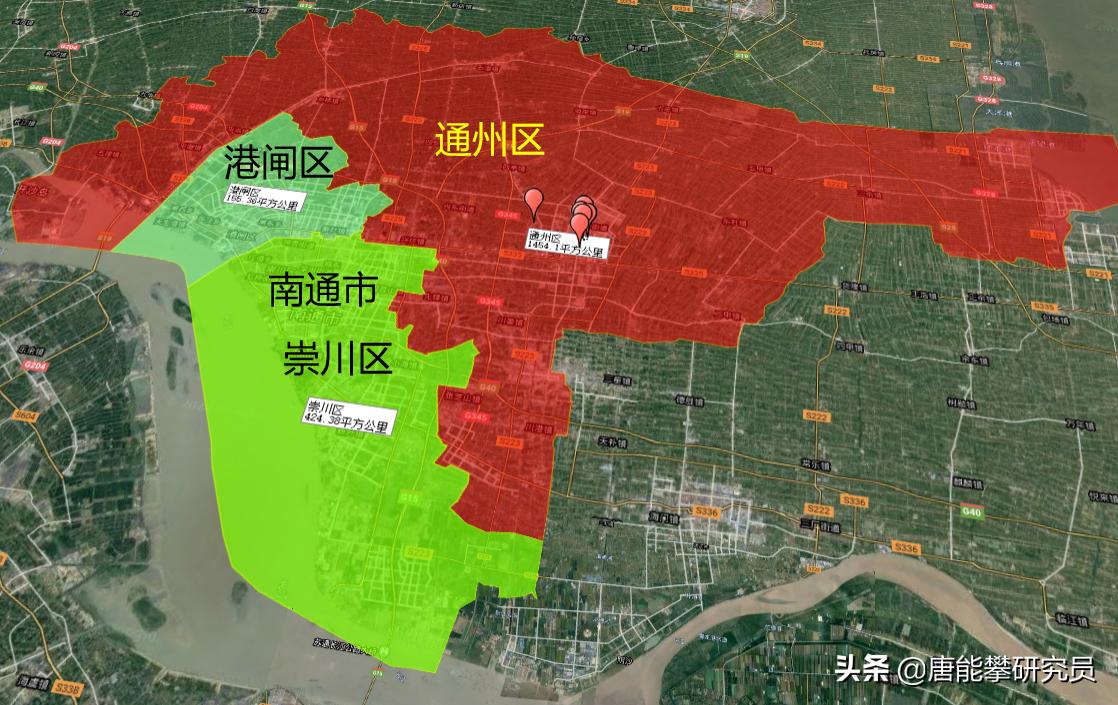 通州区vs金坛区,通州区与海门区对比