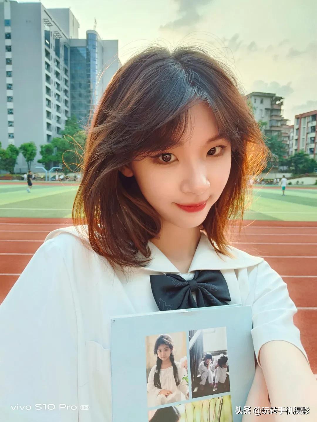 校园风自拍姿势大全,校园小清新自拍