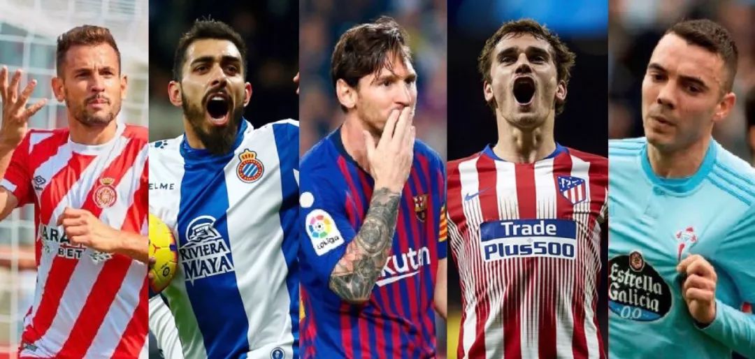 梅西穷追猛赶才反超，他们是西甲半程最佳前锋！