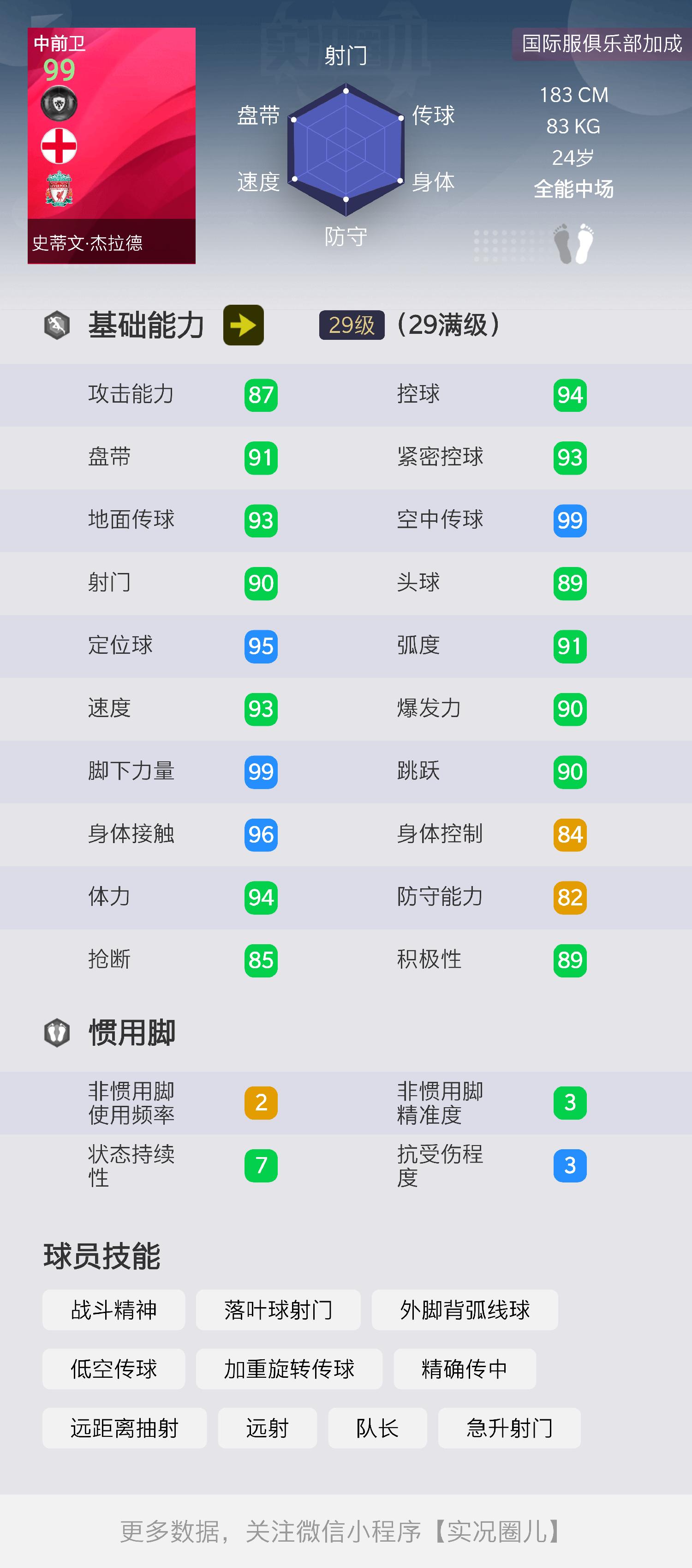 实况足球兰帕德时刻卡,实况足球各位置普卡推荐