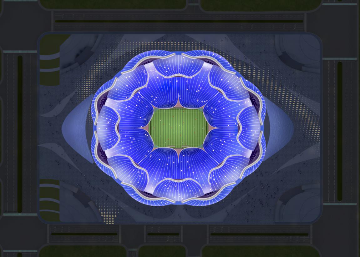 球迷朝拜,艳阳高照下的广州恒大足球场