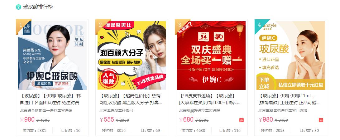 玻尿酸毛利率,成本价600的玻尿酸