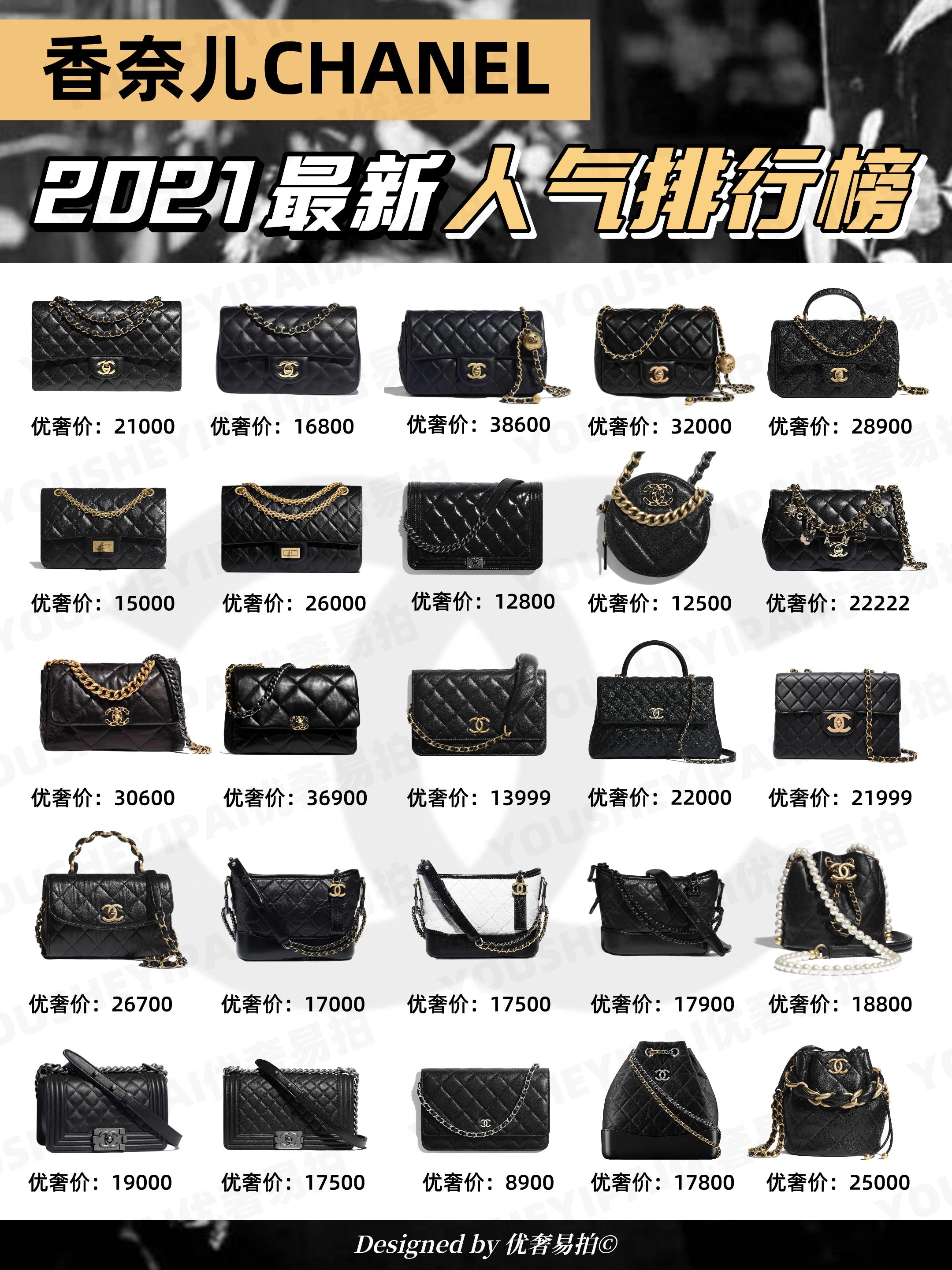 香奈儿包包价格一览表2021,二手香奈儿包能卖多少钱