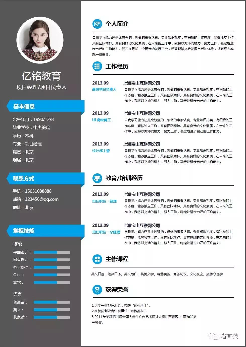 史上最全的简历模板求职必备,如何做一份简历模板