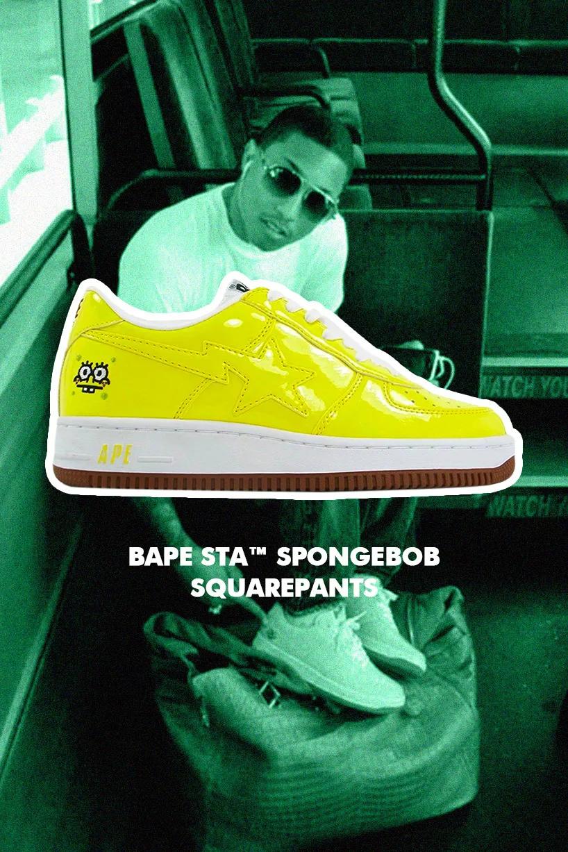 bapesta鞋白橙,bapesta20年新年限定