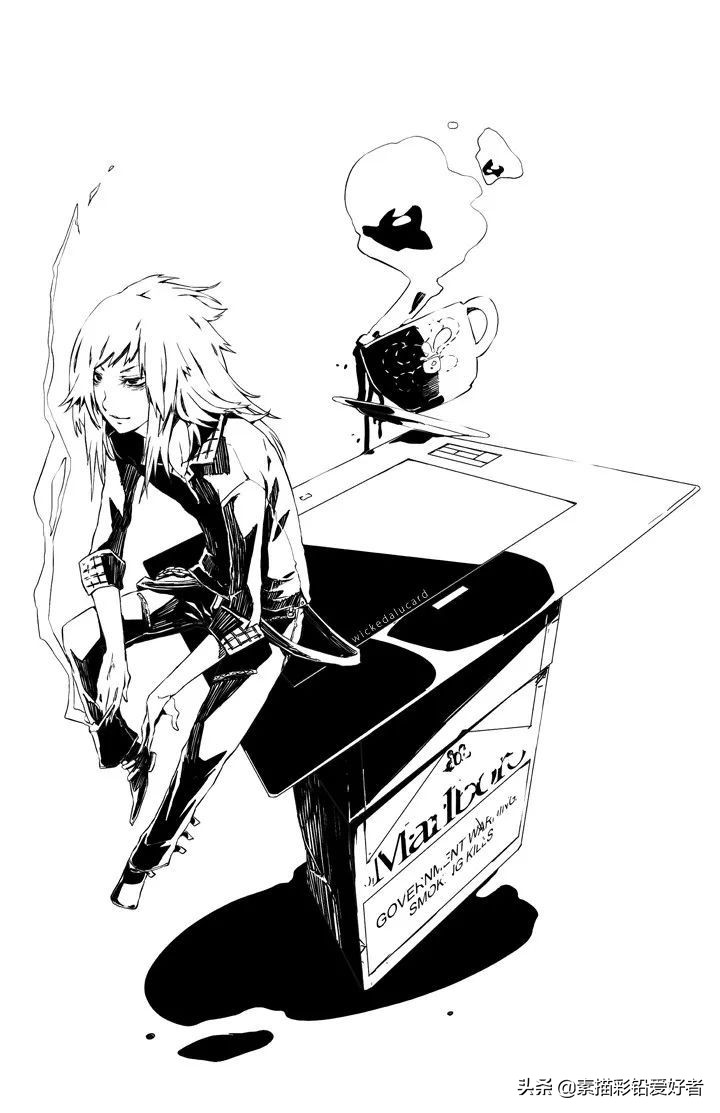 绘画素材|唯美二次元人物线稿，排线临摹练习