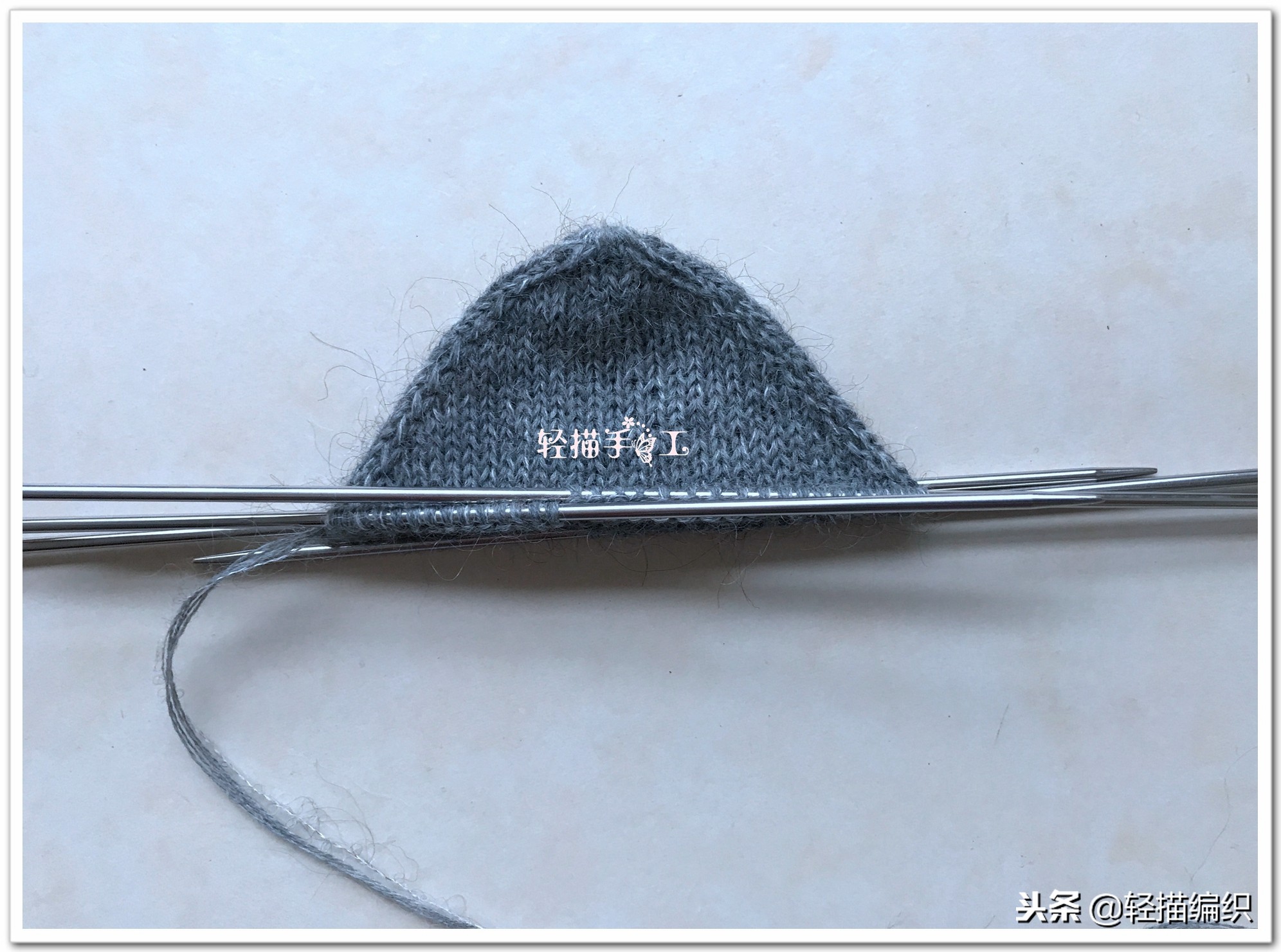 从脚尖开始往下织的毛线袜,手编毛线袜从脚尖开始编织