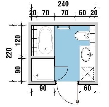 带卫生间卧室尺寸标准及图例,卫生间水电安装尺寸图
