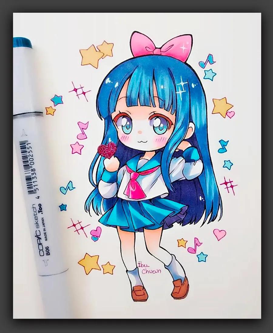 卡通动漫人物绘画素材9-12岁,绘画学习图文