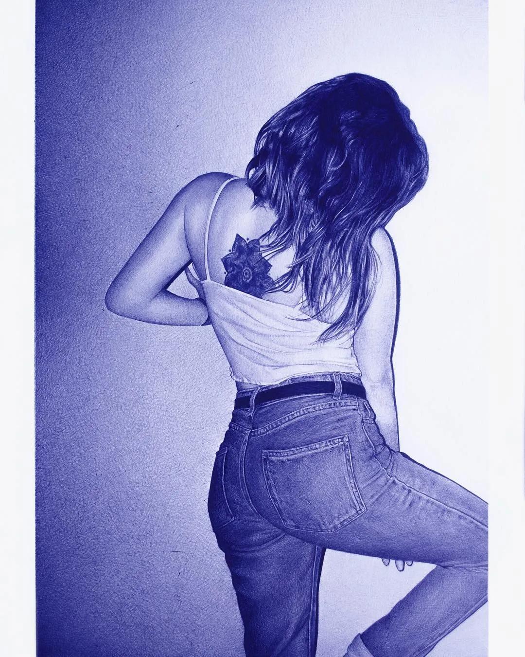 笔尖下的女人火辣性感身材,一天时间7000万*放播**量,网友围观