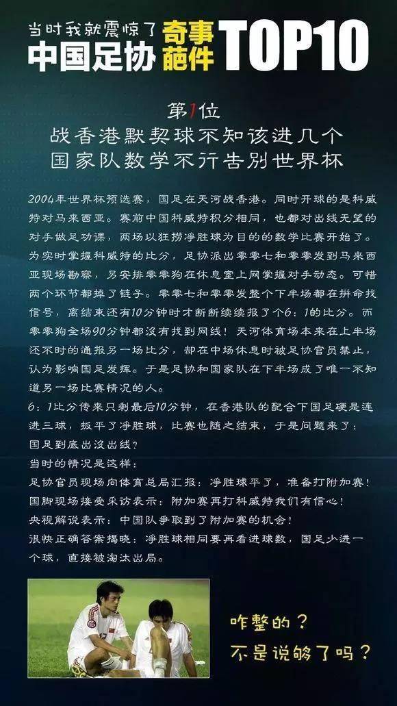 足协十大奇葩,足协奇葩事top10