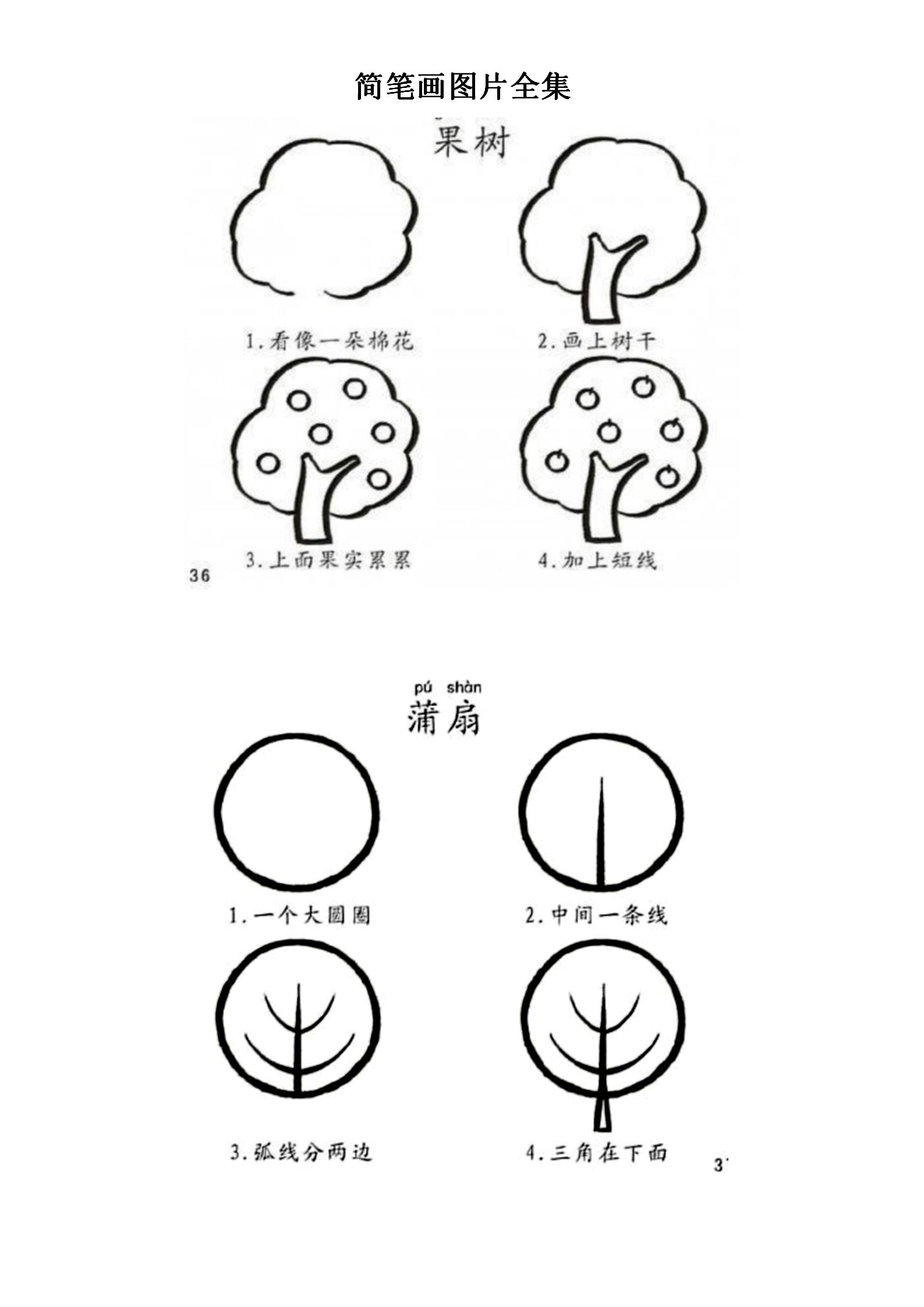 幼儿水果简笔画可打印,幼儿简笔画可打印大全简单