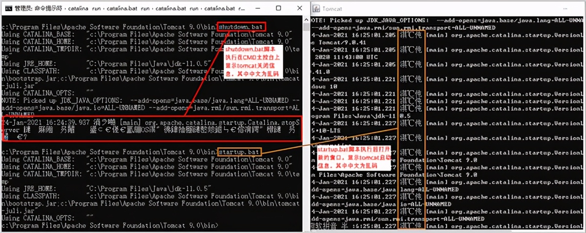 为什么tomcat启动后出现乱码,windowstomcat乱码怎么解决