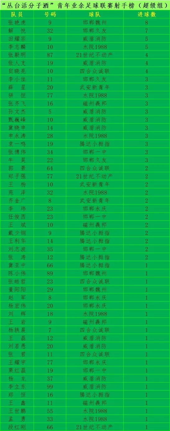 2019年邯郸市“丛台活分子酒”青年业余足球联赛第七轮战罢