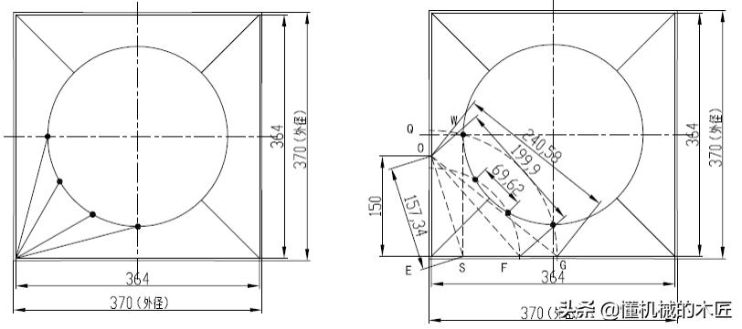 天圆地方的放样图讲解,天圆地方展开图画法详细讲解