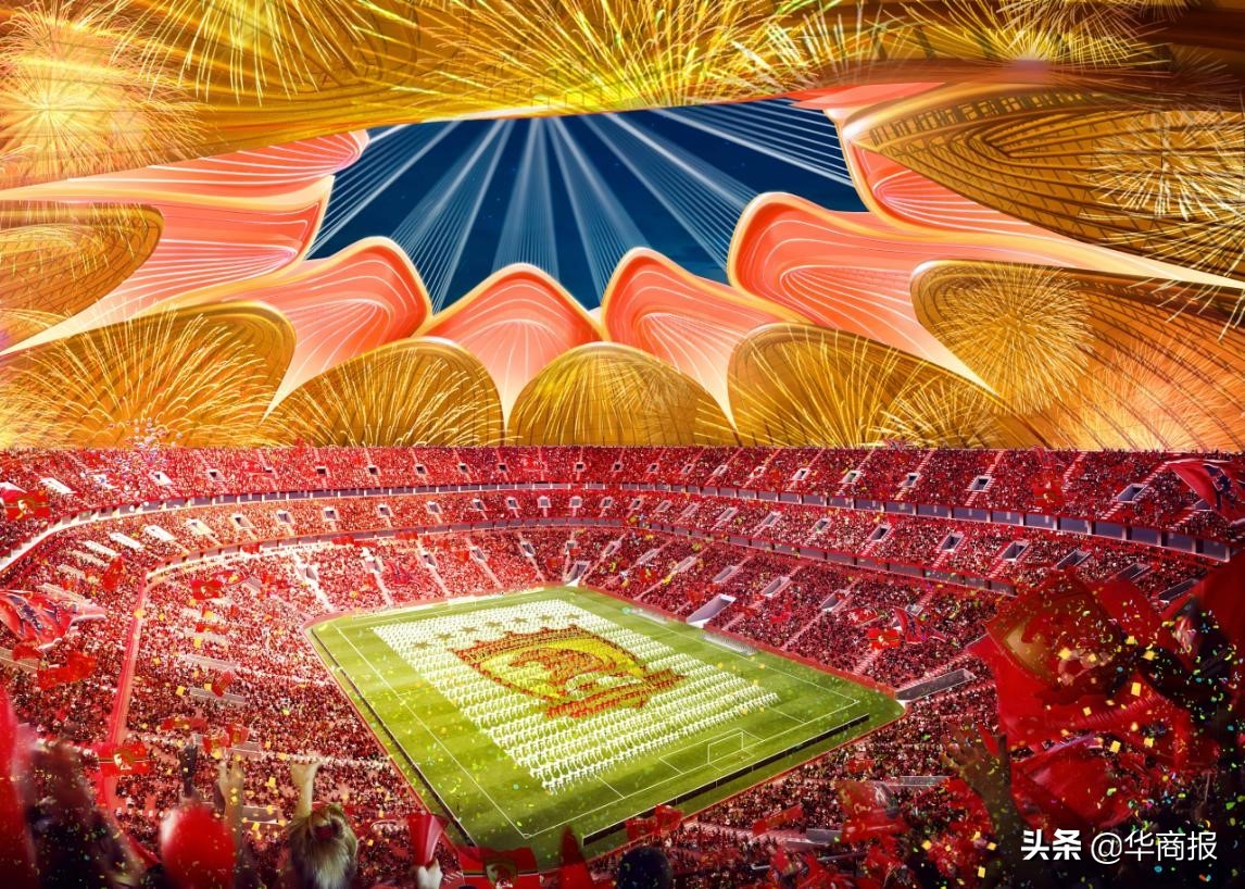 广州恒大俱乐部专业足球场效果图,恒大10万人新足球场效果图