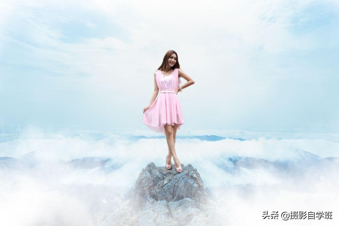 手机风光摄影修图教程,把自己p进风景图