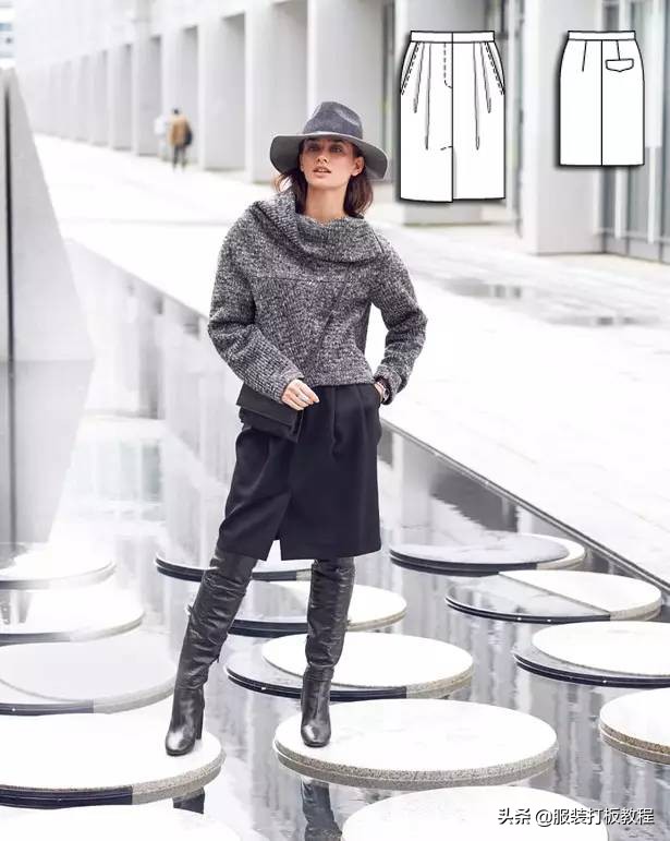 时装设计图手绘教程,服装制版图案大全