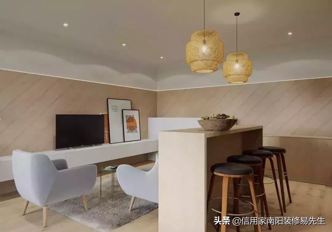 108平横厅客厅餐厅一体装修实景图,48种客餐厅设计总有一款适合你