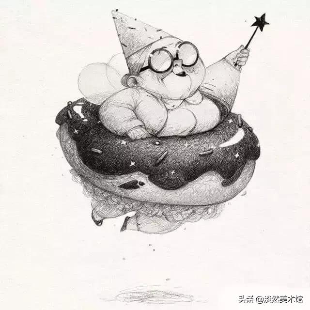 素描画原来可以这么美,素描风插画