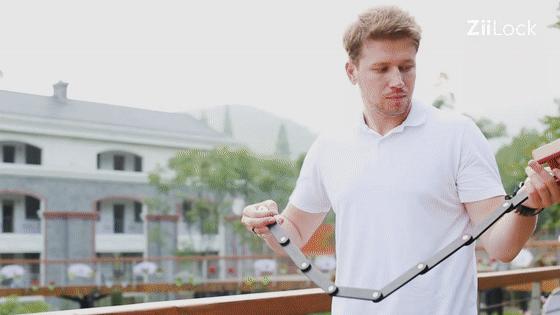 可伸缩单车锁,可折叠智能车锁