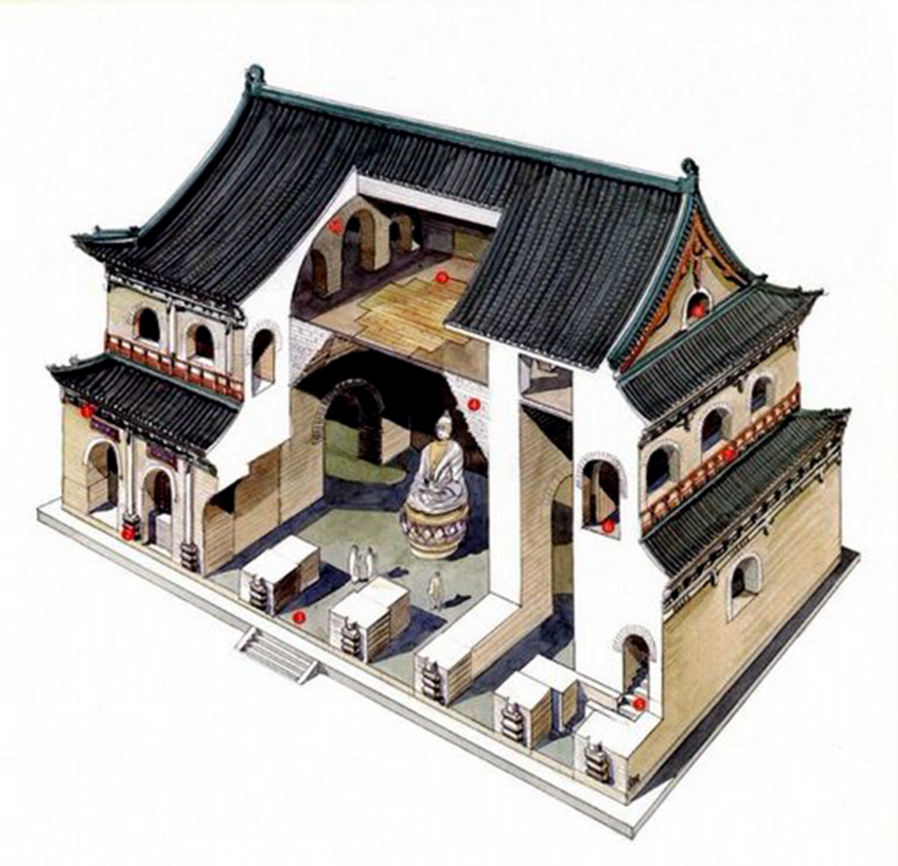 太行八陉中唯一幸存的关楼,穹隆顶上飞檐斗拱,古建中的孤品