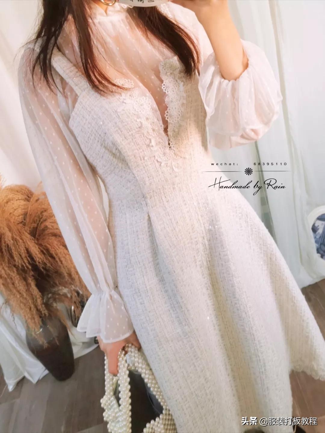 新款蕾丝网纱高领打底衫,蕾丝打底衫裁剪方法教程