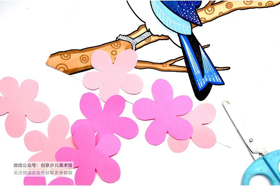 春天鸟语花香图片大全儿童画,鸟语花香儿童画简单又漂亮