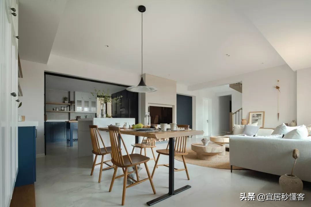 120平米客餐厨南北一体装修效果图,神级改造40平方米房