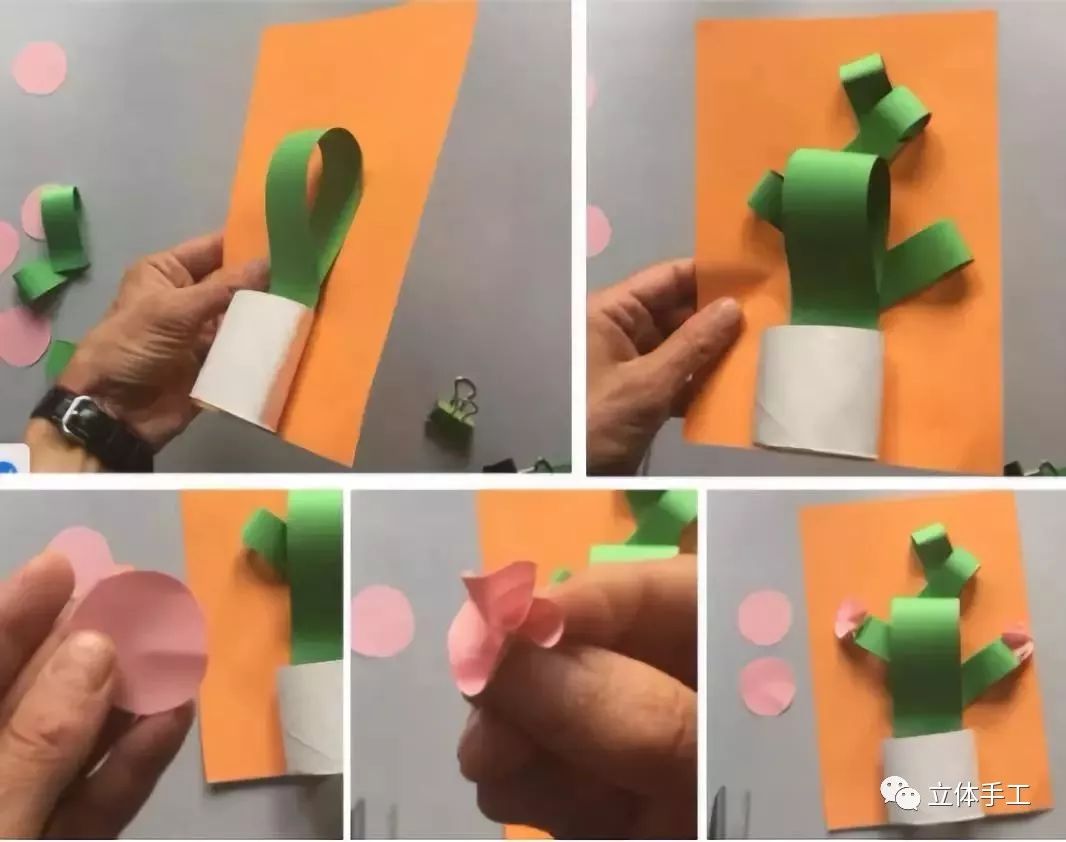 怎么可以用白纸做漂亮的仙人掌,超简单的手工仙人掌