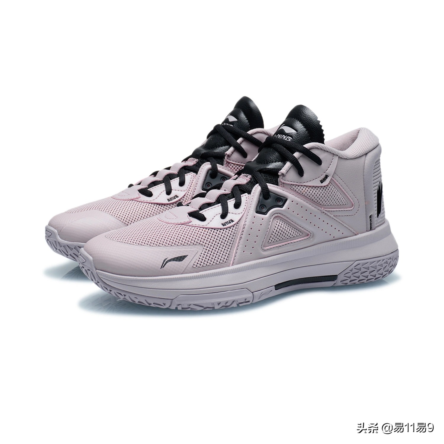 李宁队徽emblem篮球鞋测评,李宁队徽emblem淡奶紫篮球鞋