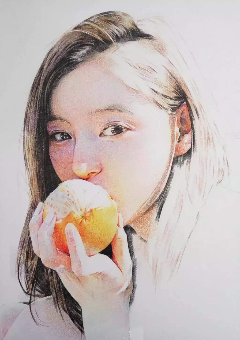 惊艳的彩铅画兔子,惊艳唯美的彩铅画