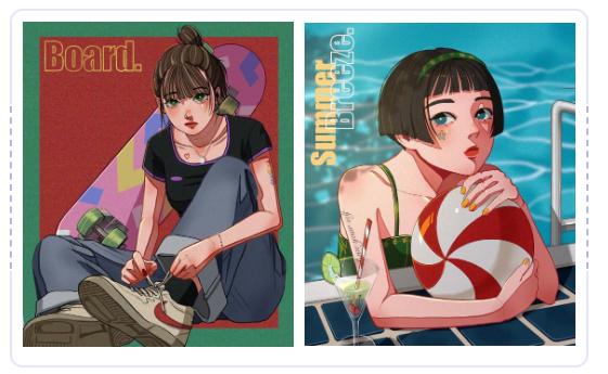 创意爱心插画素材,插画大全100张