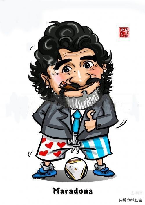马拉多纳高清漫画壁纸,马拉多纳漫画