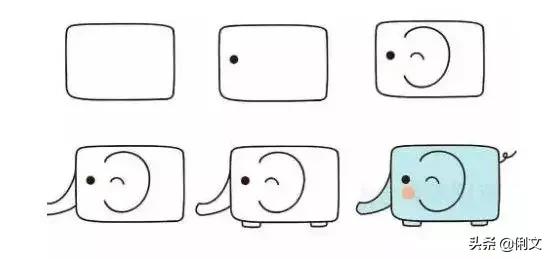 简笔画儿童3-6岁简单小动物涂色,简笔画小动物100种可爱表情包